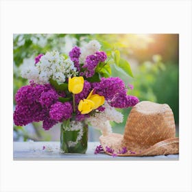 Lilacs In A Vase Canvas Print