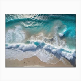 Aerial View Of A Beach Canvas Print