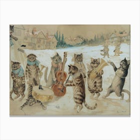 Carol Singing Cats Louis Wain Canvas Print