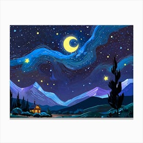 Starry Night Sky 29 Canvas Print