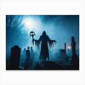 Graveyard Ghost 3 Canvas Print