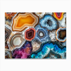 Colorful Agates Canvas Print