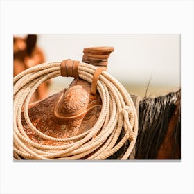 Roping Saddle Canvas Print