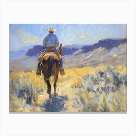 Cowboy In Death Valley California 2 Canvas Print