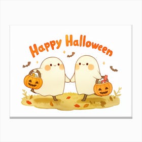 Simple Happy Halloween Canvas Print