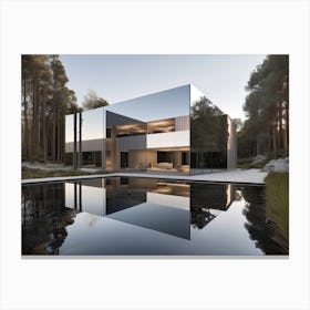 Mirrored House Canvas Print