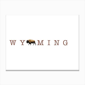 Wyoming animal print Canvas Print