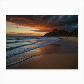 Sunset On The Beach 10 Canvas Print