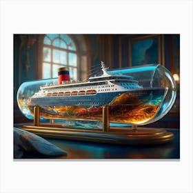 2default Luxury Cruise Ship In A Bottle High Detail Sharp Focus 2 Canvas Print