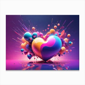 Colorful Heart Creative 49 Canvas Print