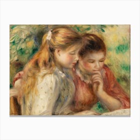 Reading, Pierre Auguste Renoir Canvas Print