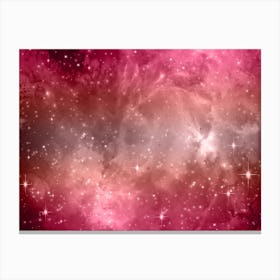 Pink Blush Galaxy Space Background Canvas Print