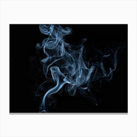 Smoke On A Black Background 1 Canvas Print