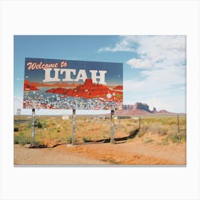 Utah Desert Border Canvas Print