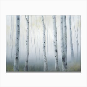 Birch Forest Abstract Canvas Print