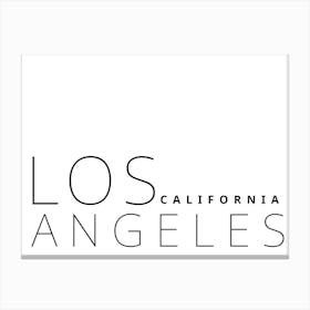 Los Angeles California Typography City Country Word Canvas Print