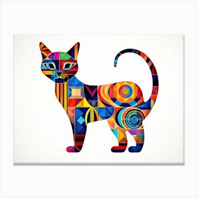 Abstract Cat Canvas Print