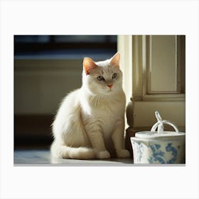 White Cat 1 Canvas Print