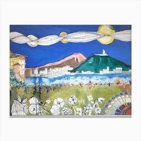 Vesuvius Skyline.   50x70cm  mix technic Canvas Print