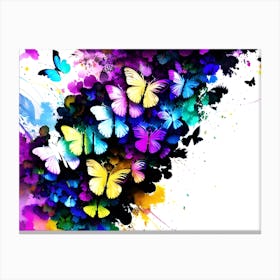 Abstract Butterflies - Abstract Stock Videos & Royalty-Free Footage Canvas Print