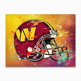 Washington Commanders Helmet Abstract Canvas Print