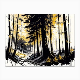 Yellow Forest 13 Canvas Print