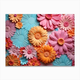 Paper Flower Wall Art 3 Canvas Print