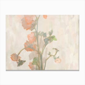 Soft Flowers. Oil Painting Canvas Print