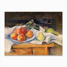 Fruit On A Table, Paul Cézanne Canvas Print