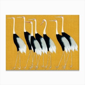 Japanese Ukiyo-E Cranes Canvas Print