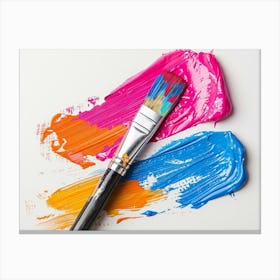 Colorful Paint Brush Canvas Print