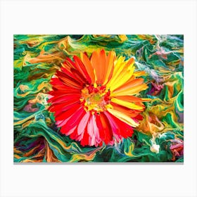 Beautiful flowers garden - Acrylic oil painting  #2 Canvas Print