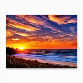 Sunset At The Beach 127 Canvas Print