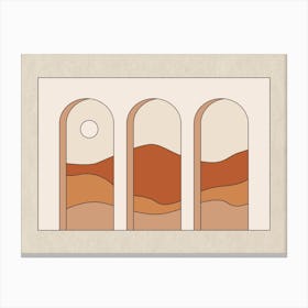 Abstract Desert Arches Canvas Print
