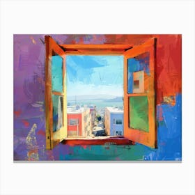 San Francisco From The Window View Painting 3 Canvas Print