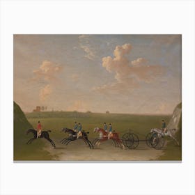 The Chaise Match Run On Newmarket Heath On Wednesday The 29th Of August, (1750), James Heath Canvas Print