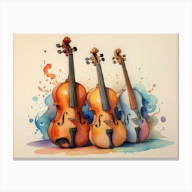 Three Violins Canvas Print