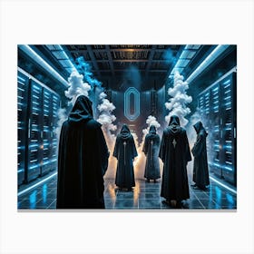 Tech priests prayying to server farms 10 Canvas Print