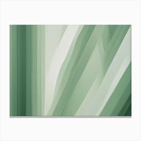 Abstract Composition With Diagonal Lines And Gradients In Shades Of Green, Evoking A Sense Of Motion And Depth Canvas Print