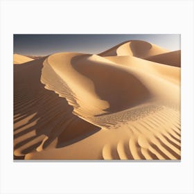 Artistic Patterns Carved By Wind Blown Sand Dunes Canvas Print