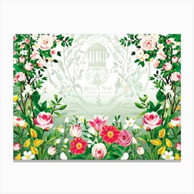 An Enchanting Illustration Of A Season Blooming In Spring Where The Botanical Garden Teems With Dec (2) Canvas Print