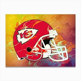 Kansas City Chiefs Helmet Abstract Canvas Print