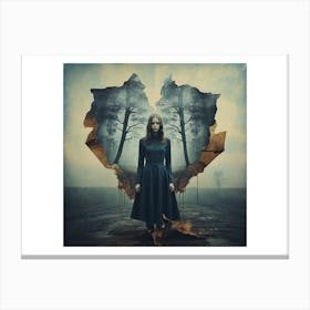 Girl In The Forest Canvas Print