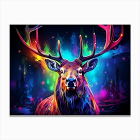 Colorful Deer Canvas Print