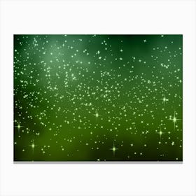 Green Shades Shining Star Background Canvas Print