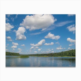 Clouds Over A Lake Canvas Print