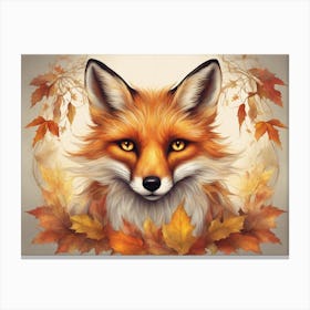 Autumn Mystical Fox 10 Canvas Print