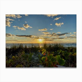 Sunset At The Beach Canvas Print