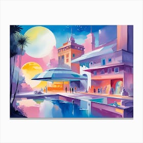 Futuristic City 54 Canvas Print