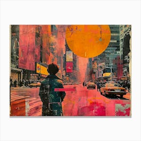 Urban Rhapsody: Collage Narratives of New York Life. New York City 1 Canvas Print